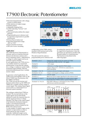 T7900 Electronic Potentiometer - DSL electronic ® GmbH