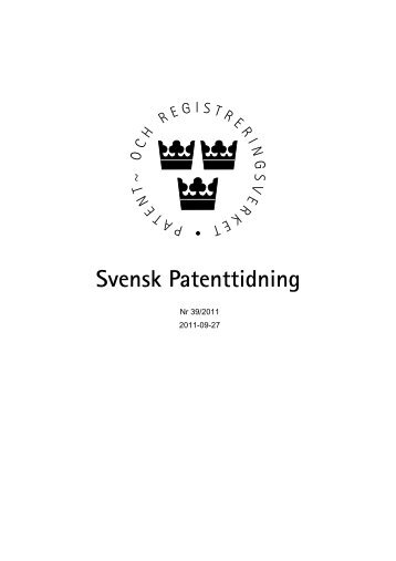 Svensk Patenttidning nr 39/2011 - ProNasus