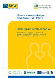 Aus- und Weiterbildung? - Marktgemeinde Reichenau an der Rax