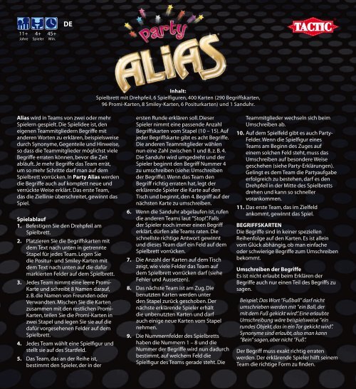 Party Alias - Winning Moves