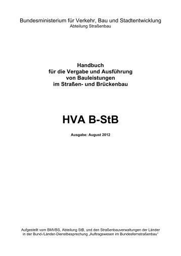 HVA B-StB - Bundesministerium für Verkehr, Bau und ...