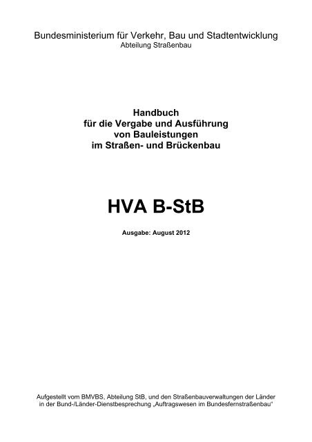 HVA B-StB - Bundesministerium Für Verkehr, Bau Und ...