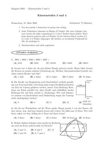 Klassenstufen 3 und 4