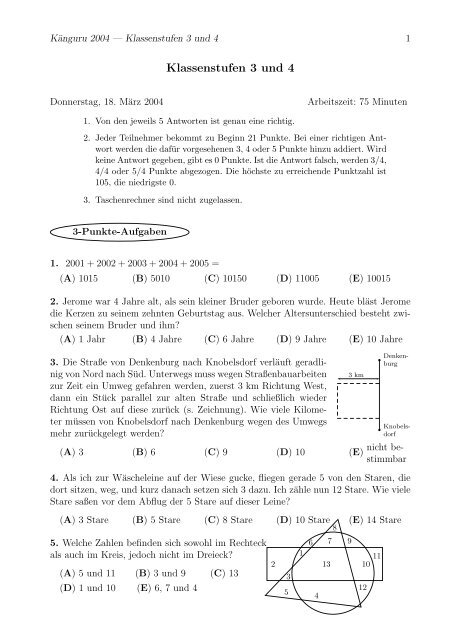 Klassenstufen 3 und 4