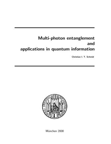 Multi-photon entanglement and applications in quantum information