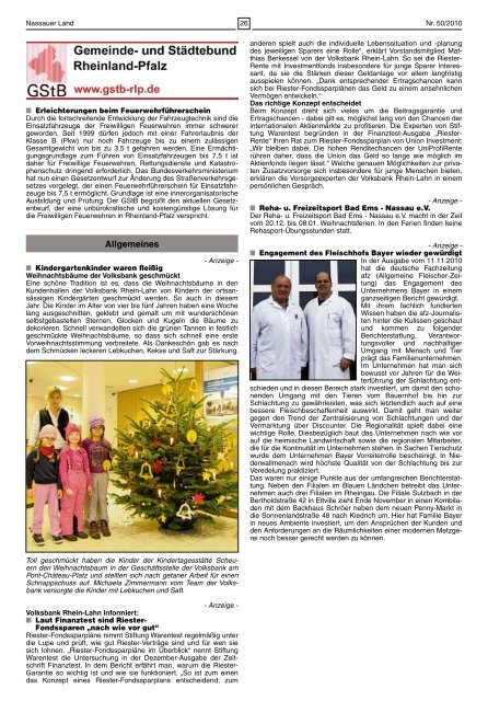 Mitteilungsblatt Ausgabe 50 - Verbandsgemeinde Nassau