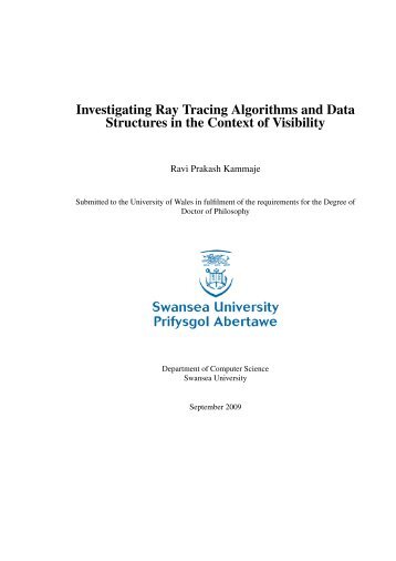 Investigating Ray Tracing Algorithms and Data Structures in the ...