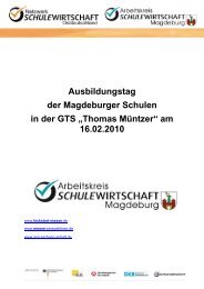 Ausbildungstag der Magdeburger Schulen in der ... - SchuleWirtschaft