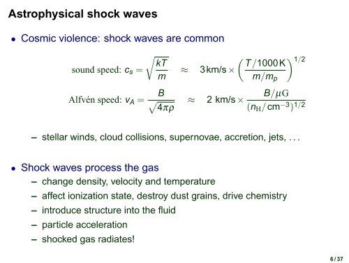 Interstellar Shock Waves Mark Wardle