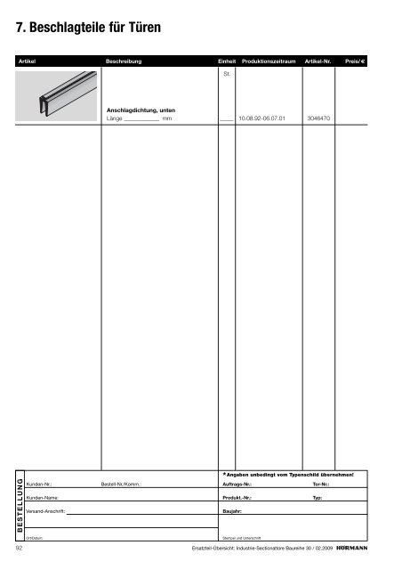 Industrie-Sectionaltore Baureihe 30 - Hörmann