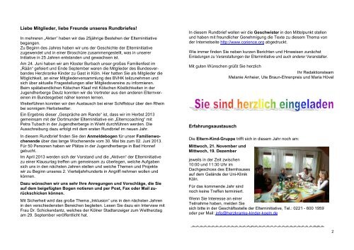 RdbriefOkt12 - Elterninitiative herzkranker Kinder, Köln eV