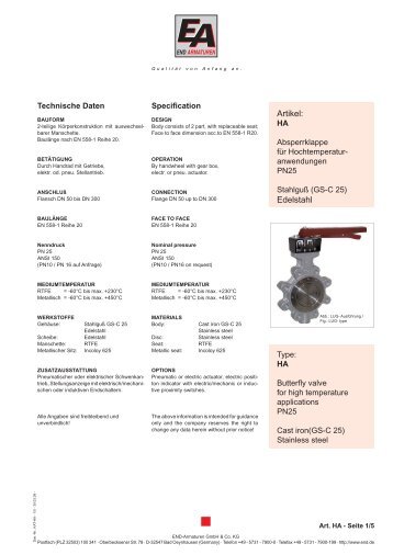 BVHD / BLHD butterfly valves