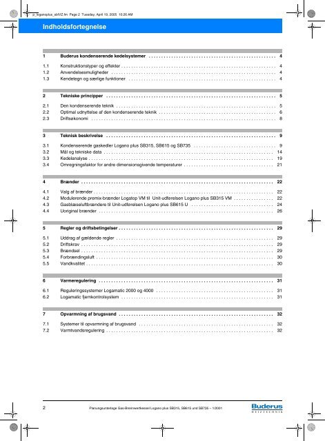 Projekteringsmateriale Udgave 1/2001 Kondenserende ... - Buderus