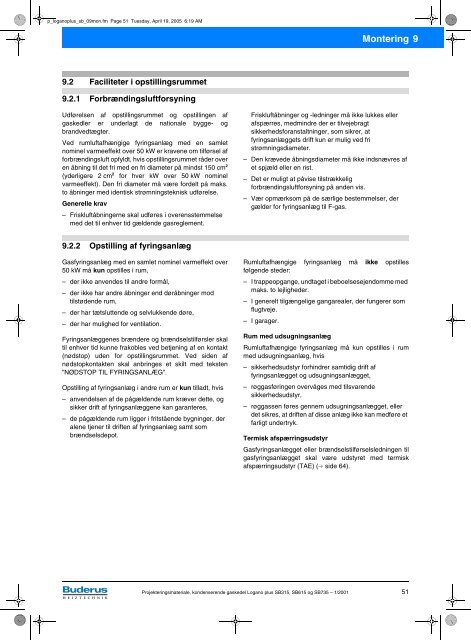 Projekteringsmateriale Udgave 1/2001 Kondenserende ... - Buderus