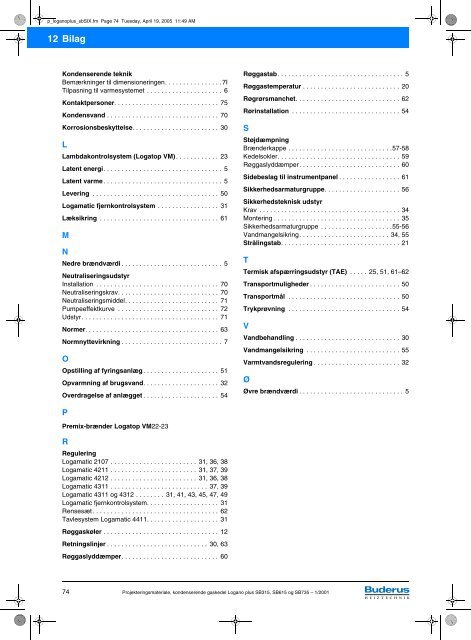 Projekteringsmateriale Udgave 1/2001 Kondenserende ... - Buderus