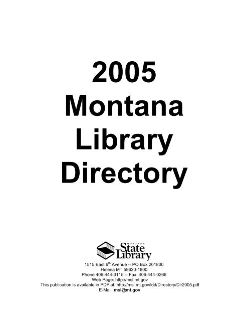 Library Listing - Montana State Library