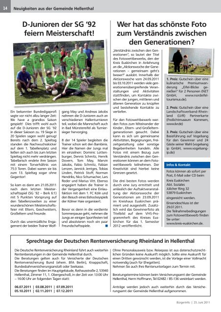 Ausgabe Juni 2011 - Gemeinde Hellenthal