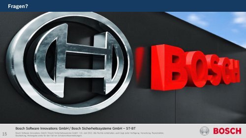 Bosch Sicherheitssysteme GmbH - ST-BT