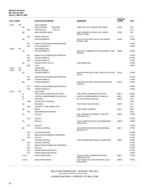 CLLI(TM) Codes - U.S. Outlying and Pacific Ocean Territories