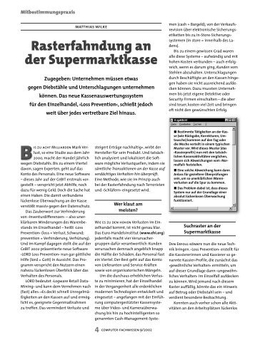 Rasterfahndung an der Supermarktkasse - dtb - Datenschutz- und  ...