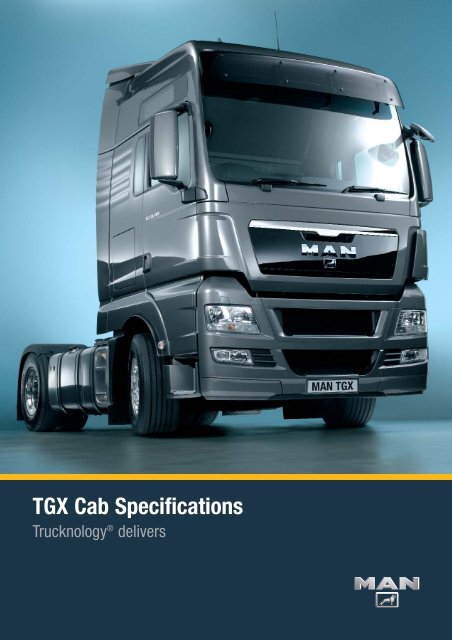 TGX Cab Specifications - MAN Truck & Bus UK Ltd