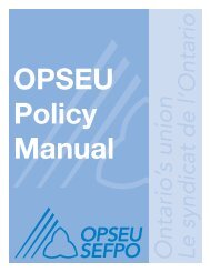 OPSEU Policy Manual - OPSEU Local 217