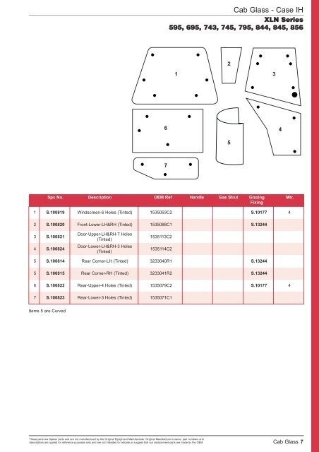 Tractor Cab Spare Parts - Sparex