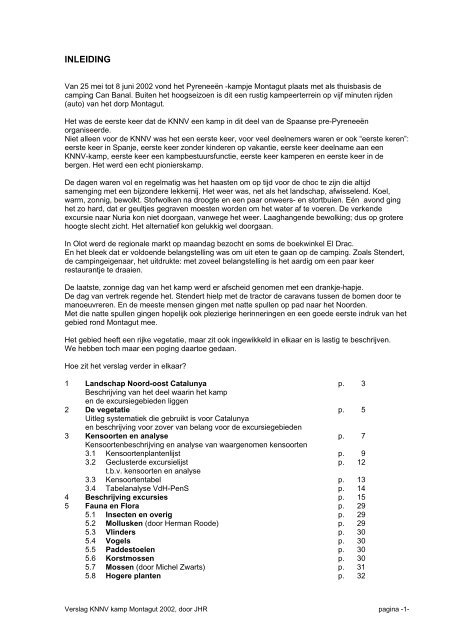 Def Verslag Montagut 2002 - KNNV Vereniging voor Veldbiologie