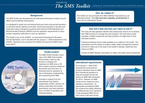 SMS Toolkit introducing the... - International Business Aviation Council