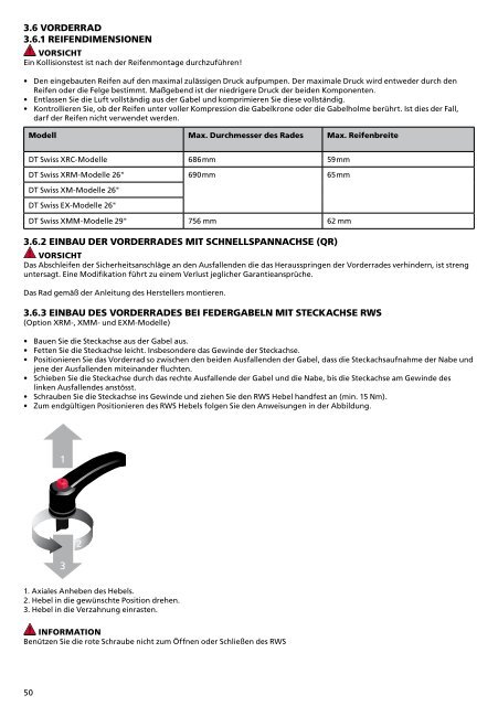 instruction manual and warranty rules instructions d ... - DT Swiss