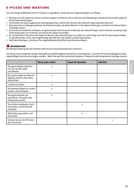 instruction manual and warranty rules instructions d ... - DT Swiss