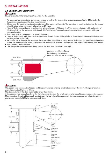 instruction manual and warranty rules instructions d ... - DT Swiss