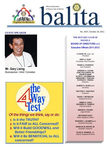 balita oct 20.pdf - Rotary Club of Manila