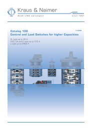 Catalog 100 Control and Load Switches for higher Capacities