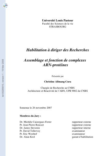 Assemblage et fonction de complexes ARN-protéines