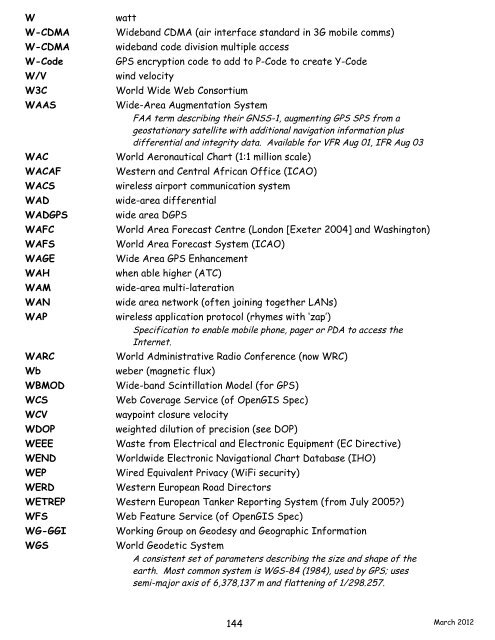 navigation acronyms, abbreviations and definitions - International ...