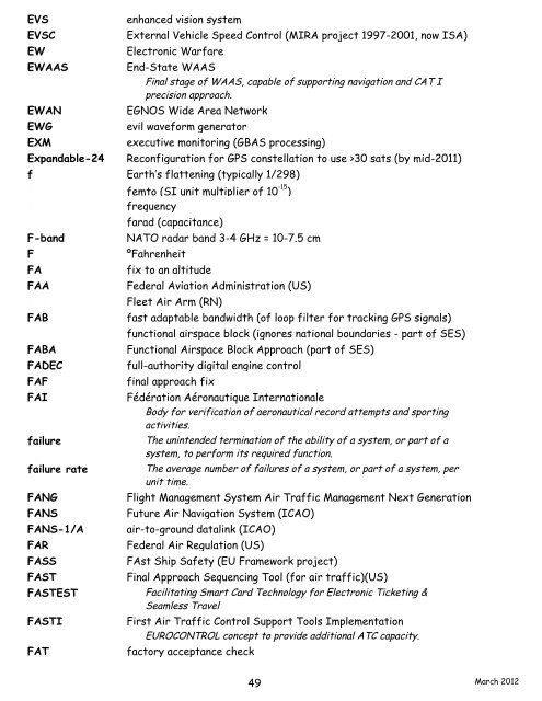 navigation acronyms, abbreviations and definitions - International ...