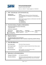 Sicherheitsdatenblatt - SIFIN