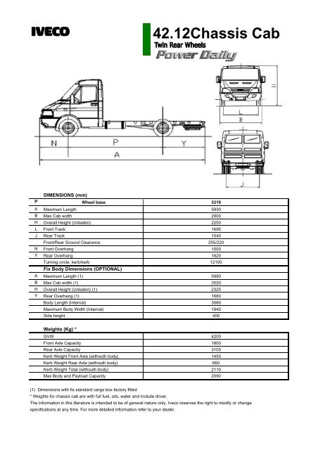 42.12Chassis Cab - Iveco