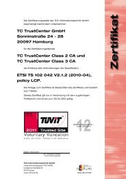 TC TrustCenter GmbH Sonninstraße 24 - 28 20097 ... - TÜViT