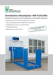 Chemikalien-Abtankplatz »WK-FLEXLINE - Weber Kunststofftechnik ...