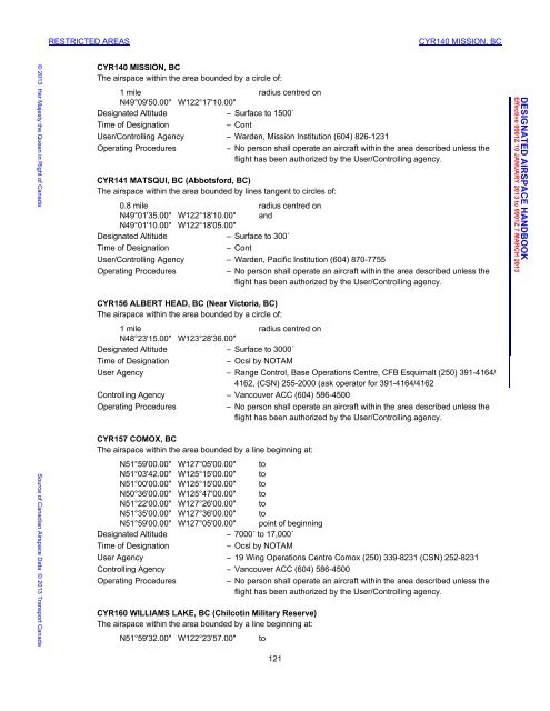 Designated Airspace Handbook - Nav Canada