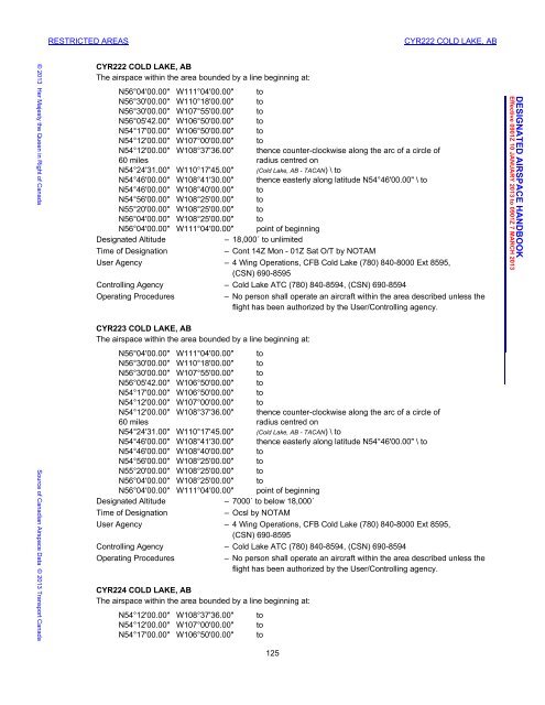 Designated Airspace Handbook - Nav Canada