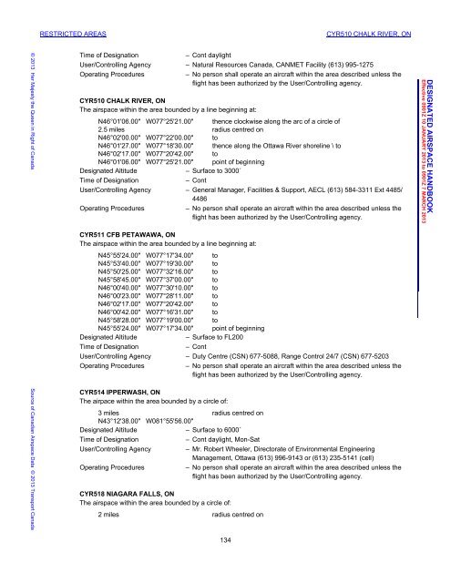 Designated Airspace Handbook - Nav Canada