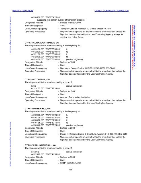 Designated Airspace Handbook - Nav Canada