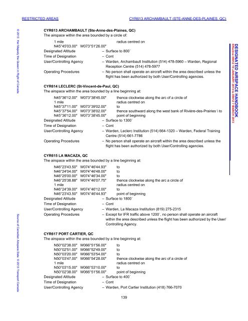 Designated Airspace Handbook - Nav Canada