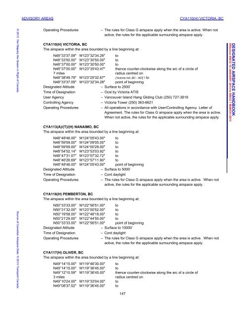 Designated Airspace Handbook - Nav Canada