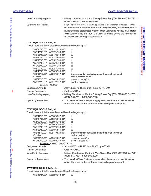 Designated Airspace Handbook - Nav Canada