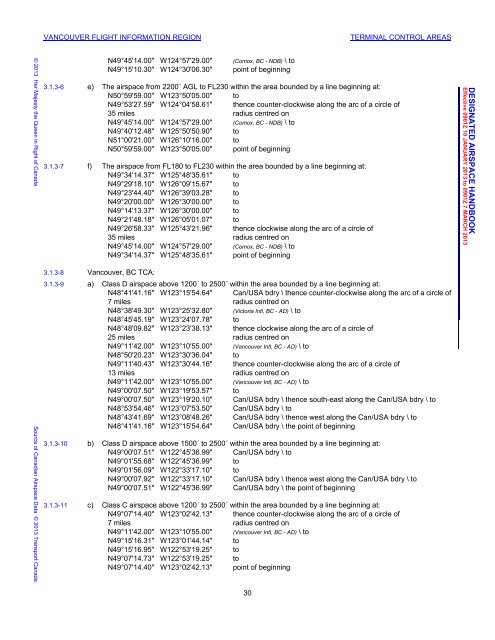 Designated Airspace Handbook - Nav Canada