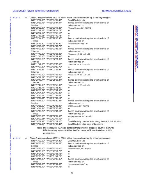 Designated Airspace Handbook - Nav Canada